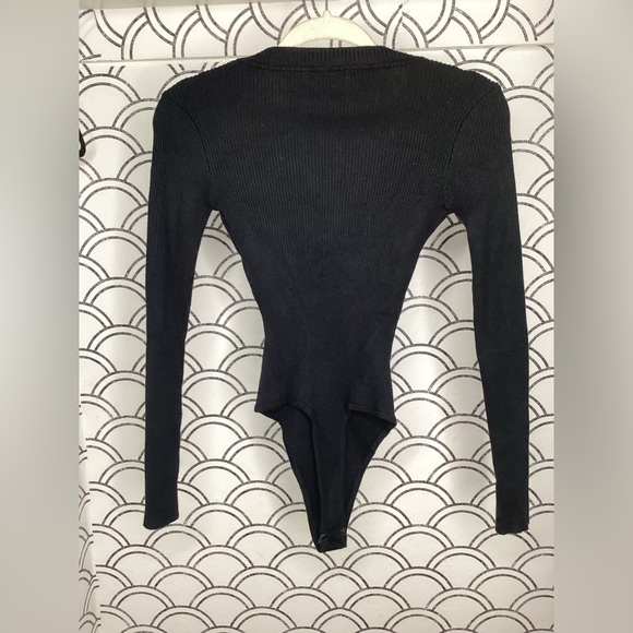 Missguided Black Long Sleeve Bodysuit – Size 2 - Picture 3 of 9